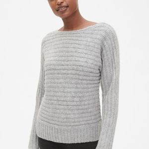 Gap Horizontal Ribbed Boatneck Sweater in Wool-Blend